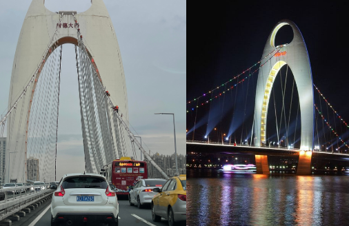 廣東獵德大橋亮化作業(yè)